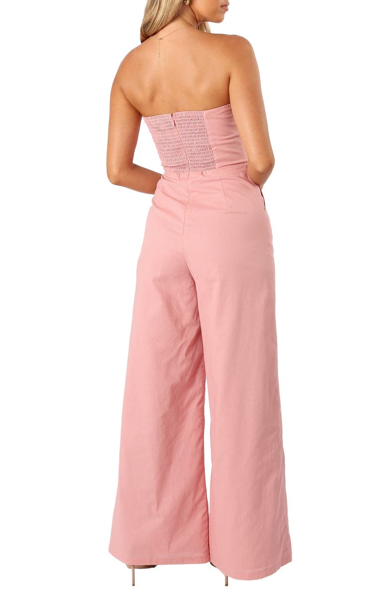 Petal & Pup Daisy Strapless Wide Leg Jumpsuit, Alternate, color, 