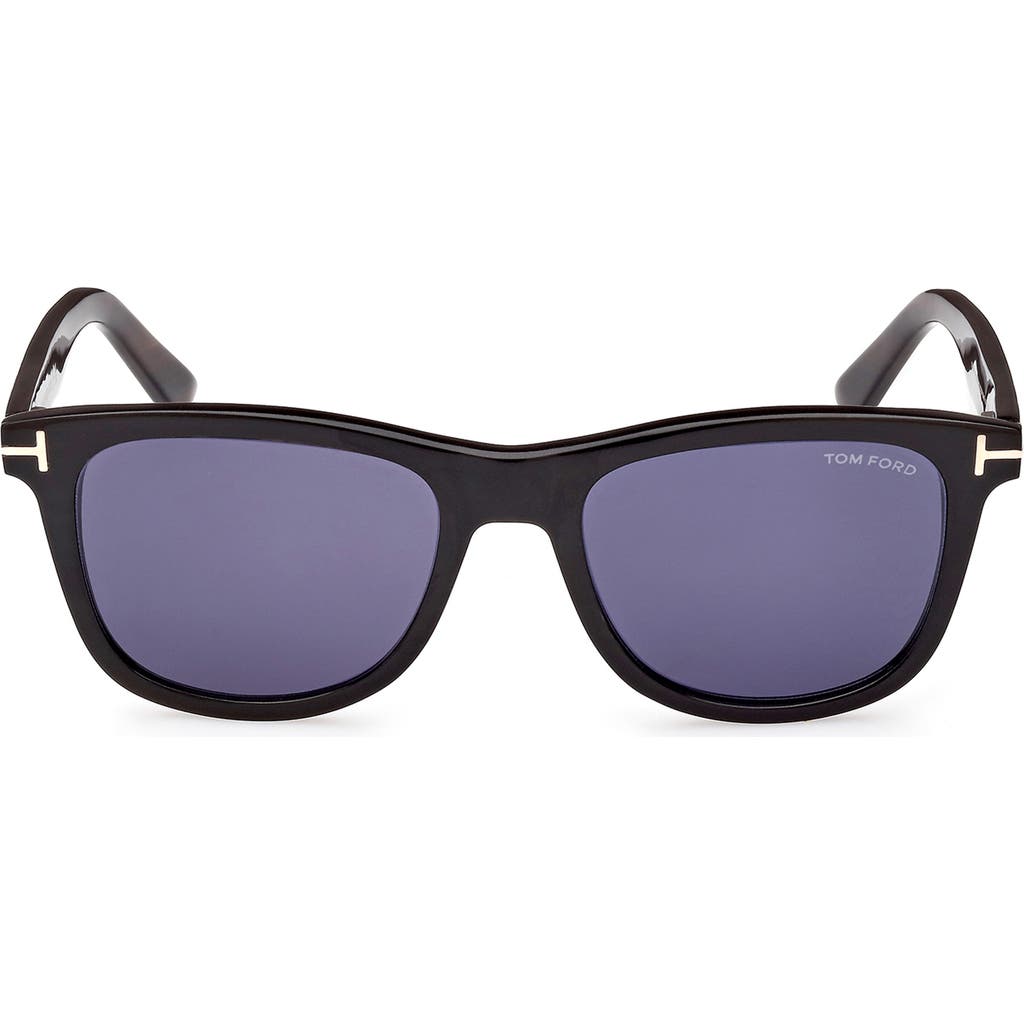 Tom Ford 53mm Polarized Square Sunglasses In Black
