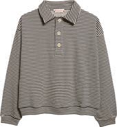 トップス Marni Logo Stripe Polo Shirt Blue organic cotton polo shirt with striped front | Marni