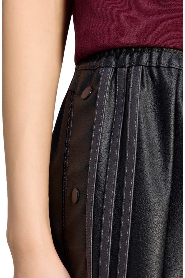 Adibreak Faux Leather Miniskirt, Alternate, color, BLACK/ UTILITY BLACK