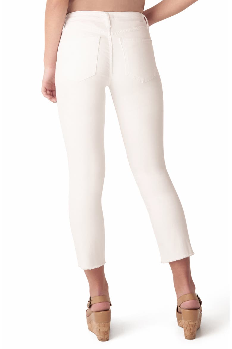 Most Wanted Frayed Crop Straight Leg Jeans, Alternate, color, WHITE