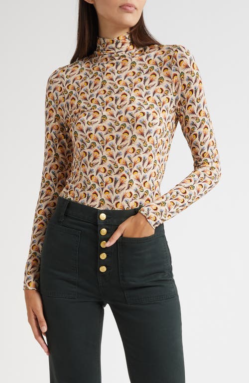 Ulla Johnson Aurelia Funnel Neck Jersey Sweater In Multi