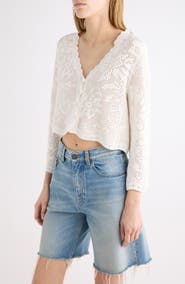 Chloé Pointelle Stitch Organic Cotton Cardigan