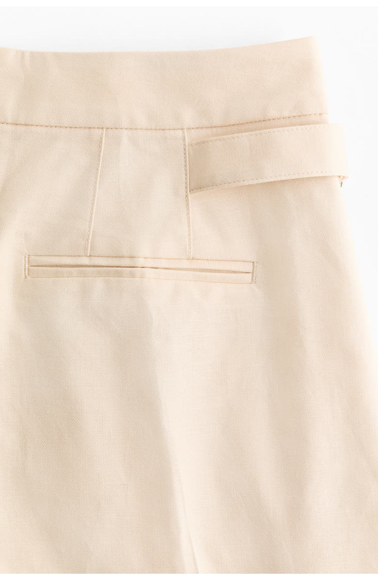 H&M Linen-blend Shorts, Alternate, color, Cream