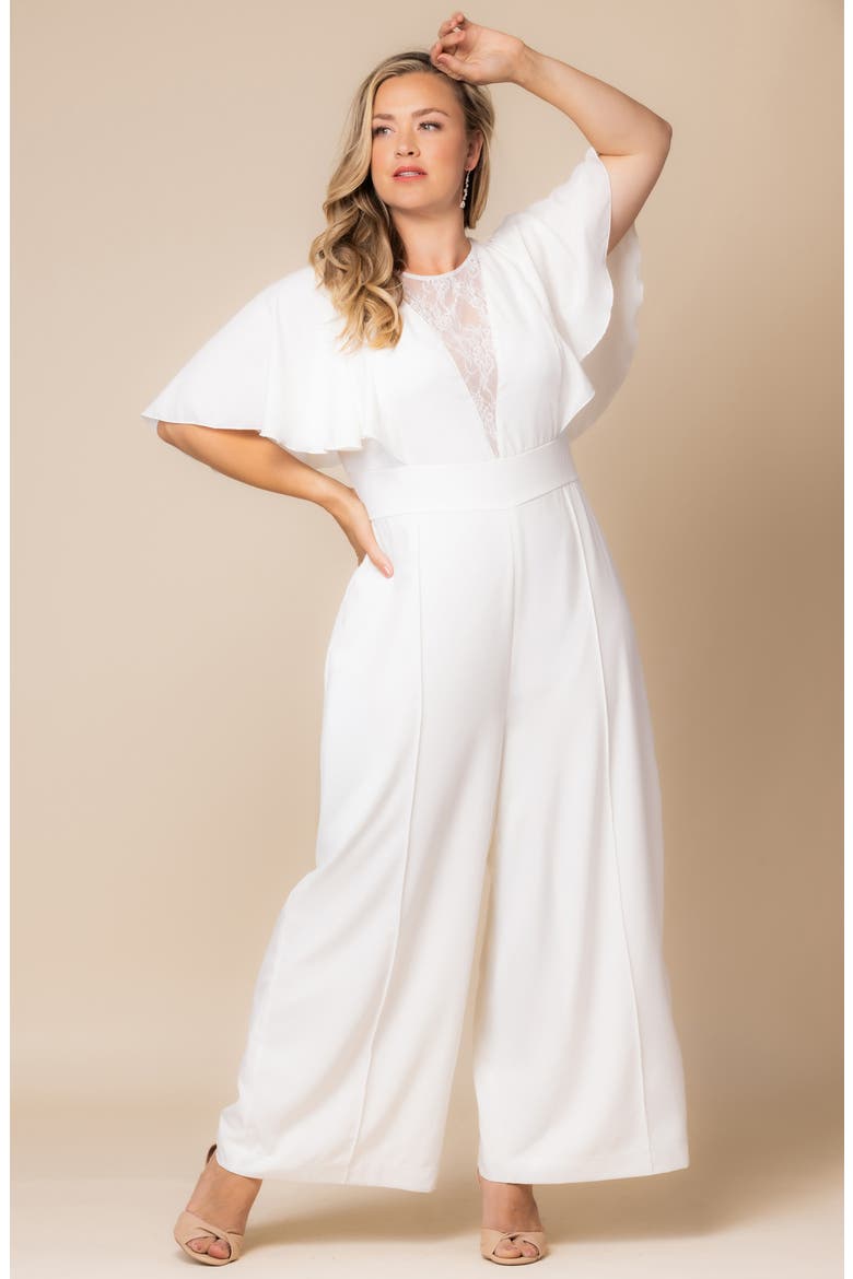 Spellbound Wide Leg Jumpsuit, Alternate, color, IVORY