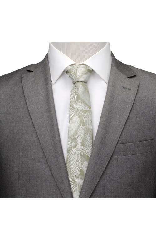 Cufflinks, Inc . Palm Leaf Print Silk Blend Tie In Green