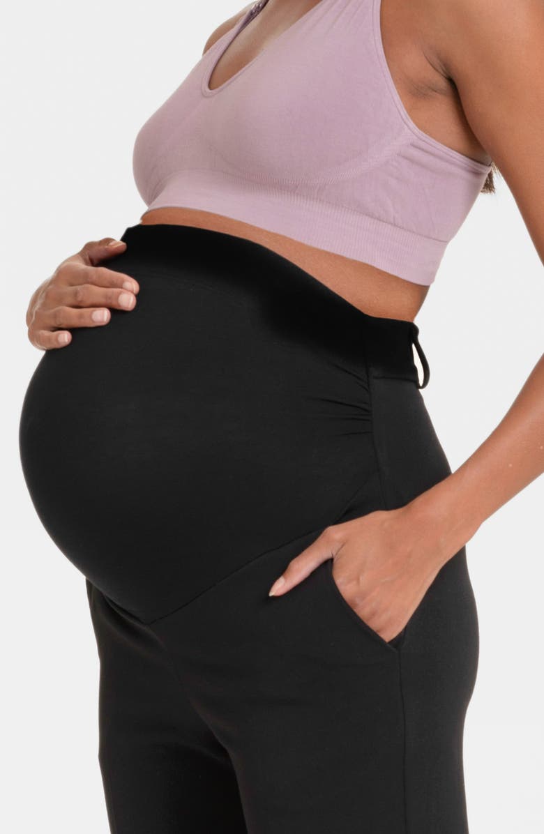 Seraphine Over the Bump Ankle Straight Leg Maternity Pants, Alternate, color,