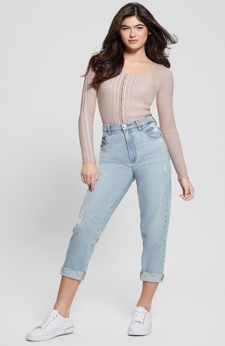 GUESS Allie Rib Cardigan, Alternate, color,