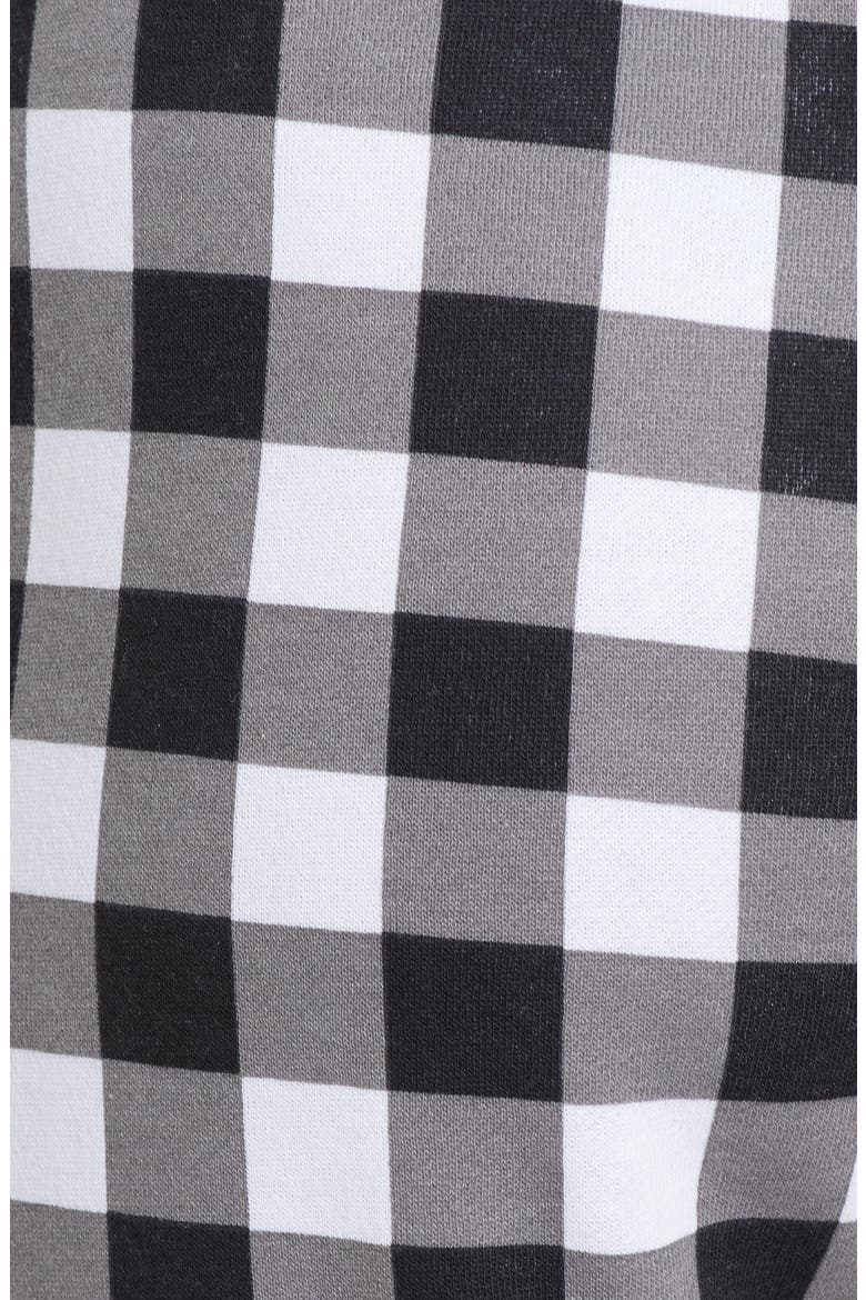 Jersey & Fleece Pajamas, Alternate, color, BLACK BUFFALO CHECK