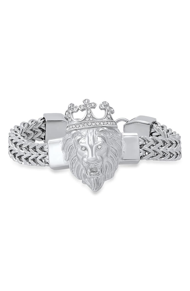 HMY JEWELRY Crystal Lion Bracelet, Main, color, 