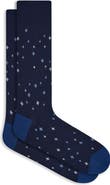 Bugatchi Star Pattern Mercerized Cotton Blend Dress Socks