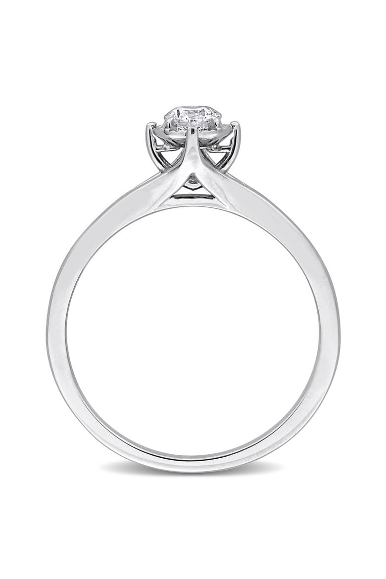 Lab-Grown Diamond Solitaire Ring 18k, Alternate, color, White Gold
