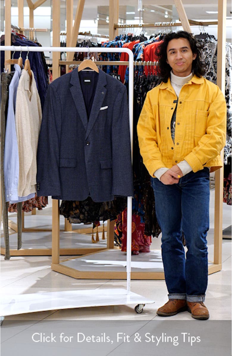 Hutson Microcheck Stretch Wool Sport Coat, sales video thumbnail