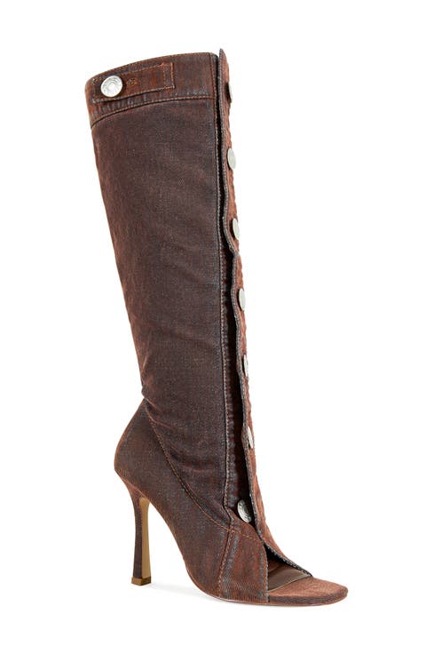 Kazuki Denim Knee High Boots (Women)
