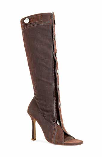Kazuki Denim Knee High Boots