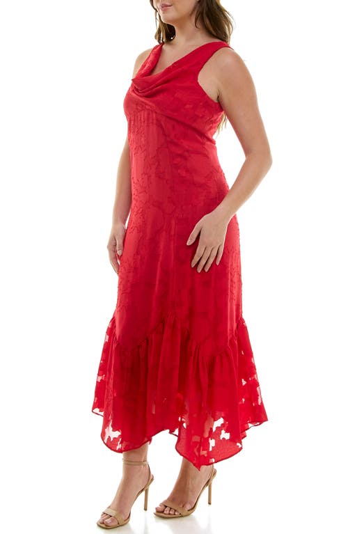 TAYLOR DRESSES TAYLOR DRESSES FLORAL BURNOUT MAXI DRESS
