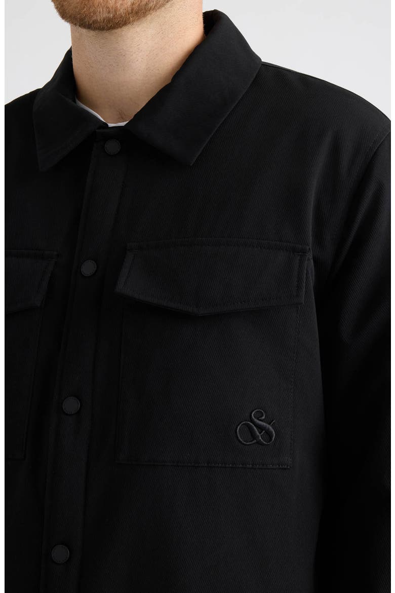 Kyle Twill Shirt Jacket, Alternate, color, BLACK