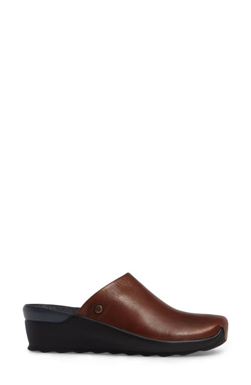 Wolky Go Clog In Cognac Leather