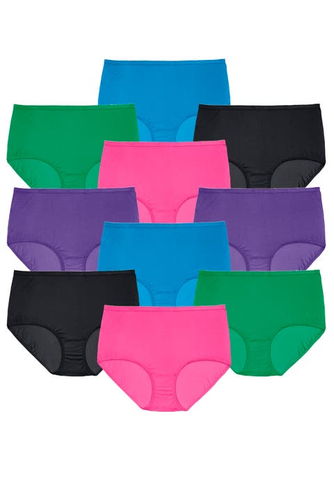 Full Coverage Cotton Brief 10 Pack (plus)