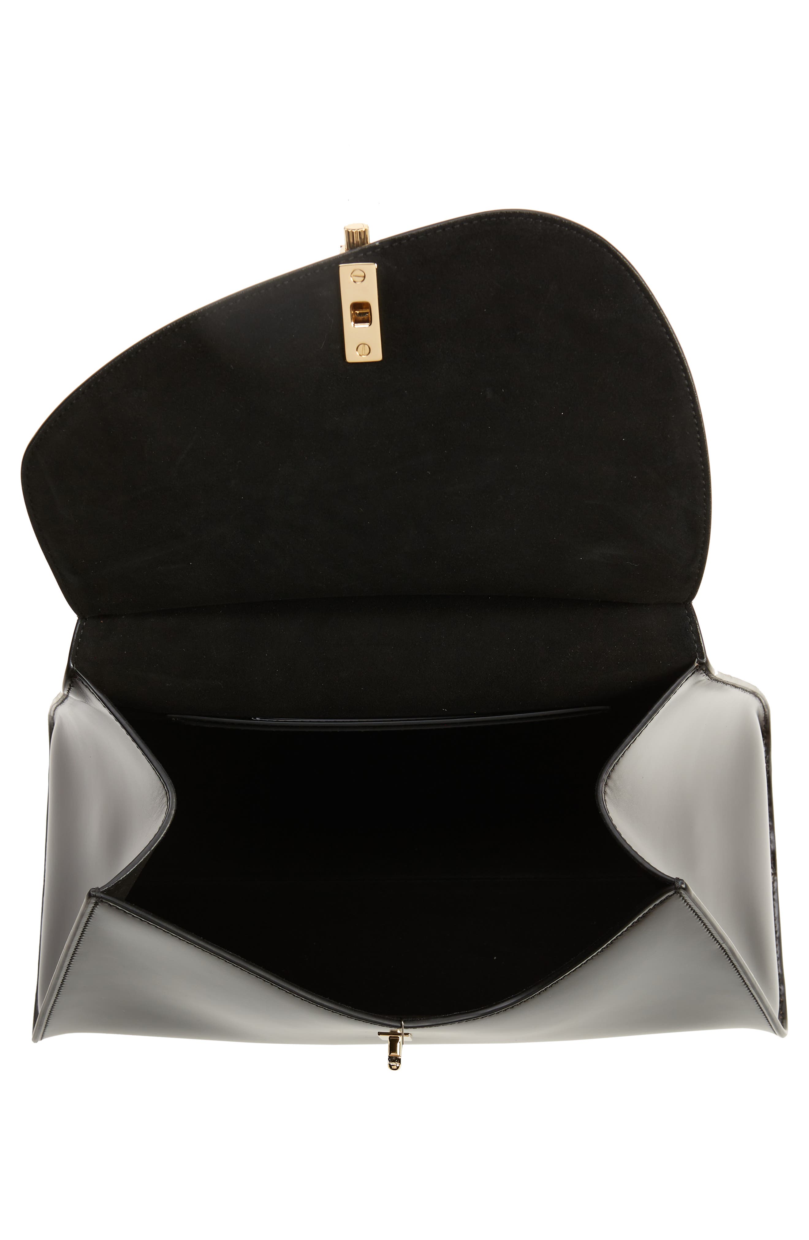 FERRAGAMO Prism Leather Top-Handle Bag, Alternate, color, 