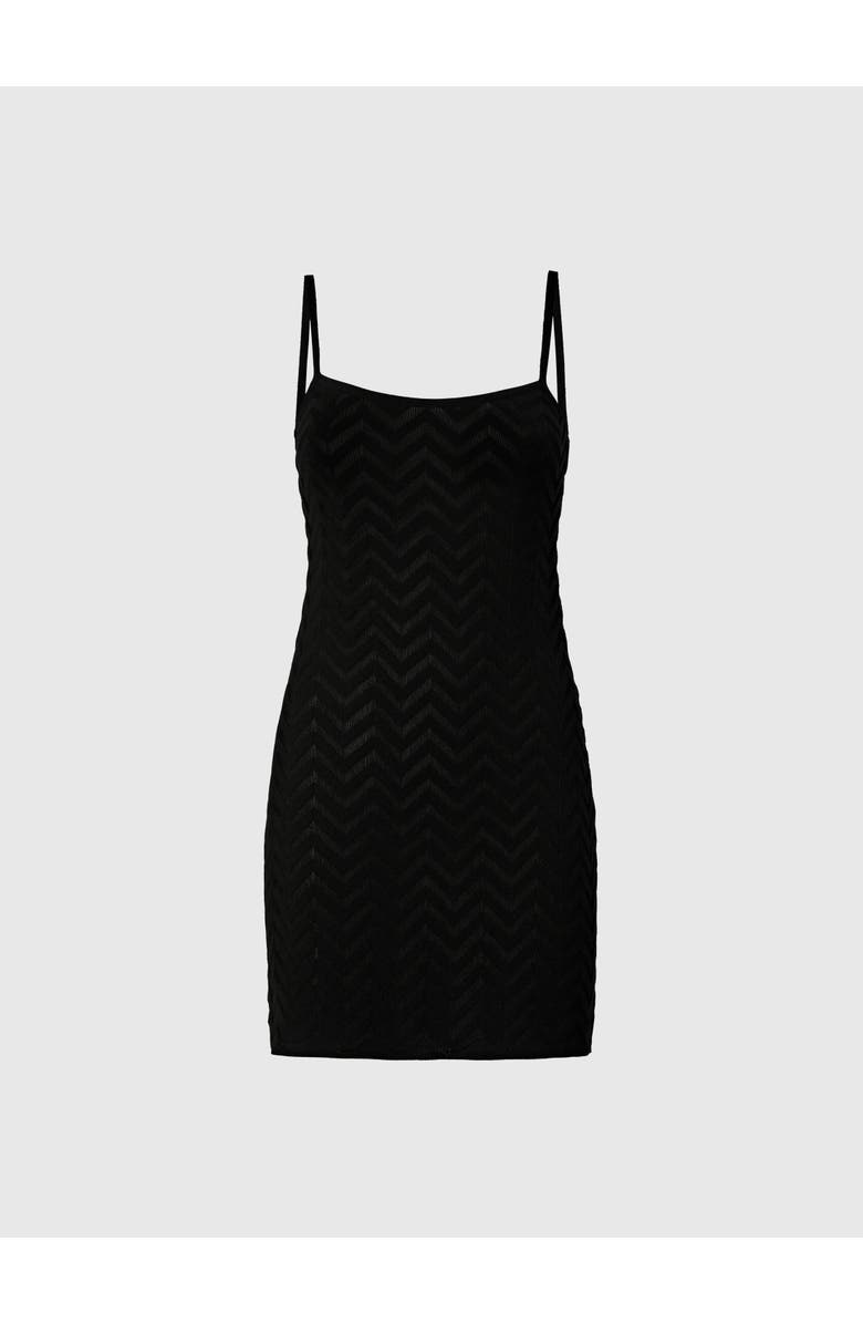Missoni Mini Dress In Cotton And Viscose Chevron, Main, color, Black