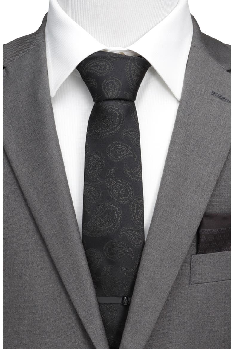 Star Wars™ - Darth Vader Paisley Silk Tie, Alternate, color, BLACK