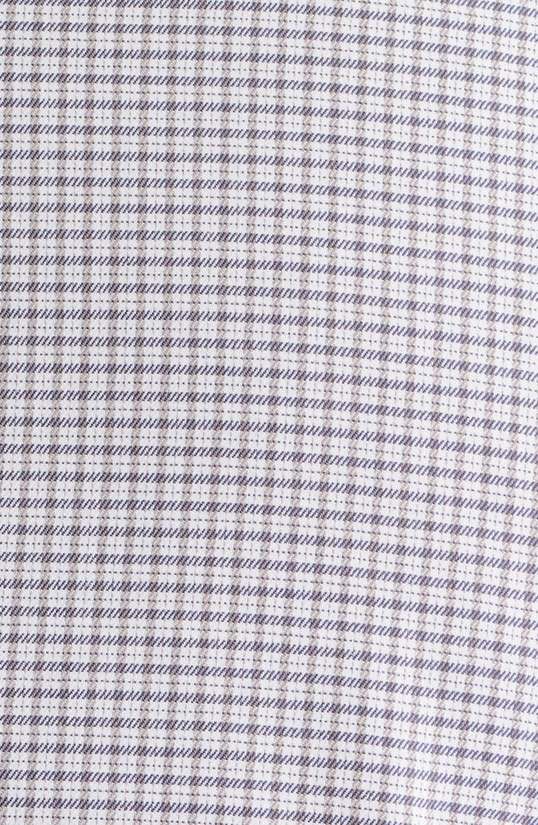 Peter Millar Jackson Crown Lite Microcheck Performance Twill Button-Up Shirt, Alternate, color, Poplar Brown