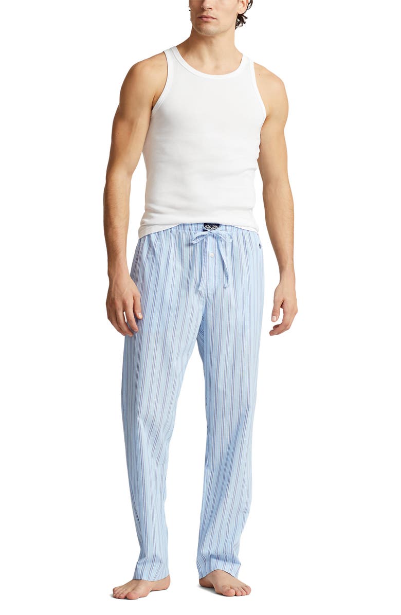 Polo Ralph Lauren Marina Stripe Cotton Drawstring Pajama Shorts, Alternate, color,