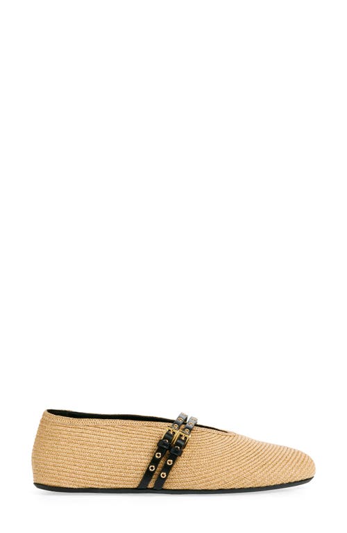 Alaïa Raffia Ballerina Flat