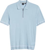 BOSS Norbertino Cotton Short Sleeve Tipped Sweater
