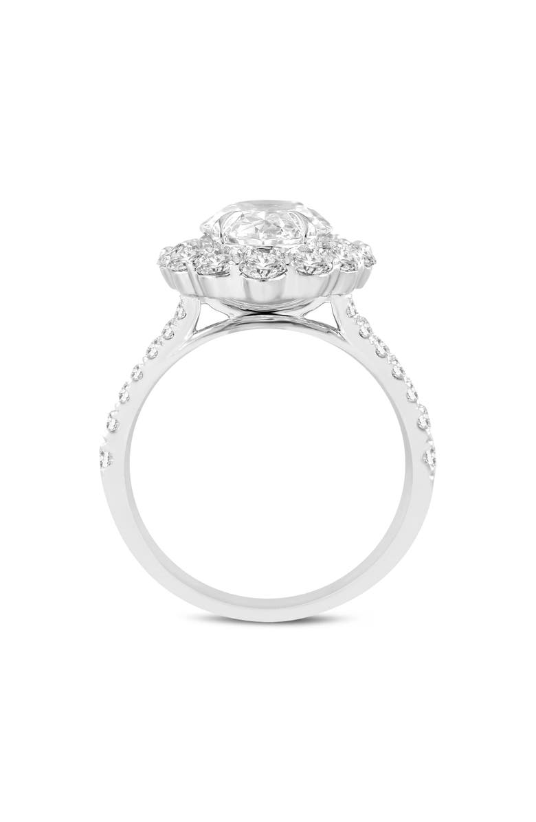 LuvMyJewelry Sabina 14K White Gold Oval Lab Grown Diamond Halo Engagement Ring - 4.7 Ct, Alternate, color, 14K White Gold
