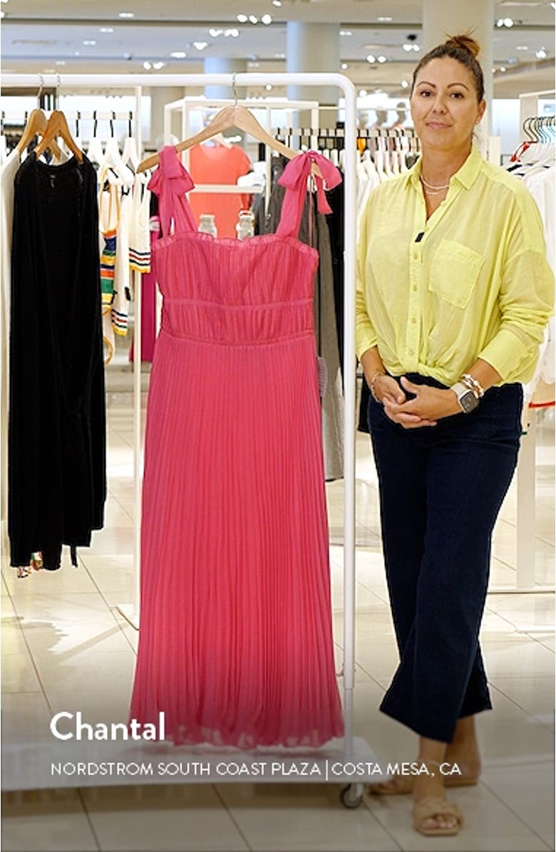 Bianca Pleated Organza Midi Dress, sales video thumbnail