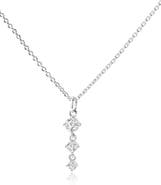 Mint & Lily Three Stone Drop Pendant Necklace