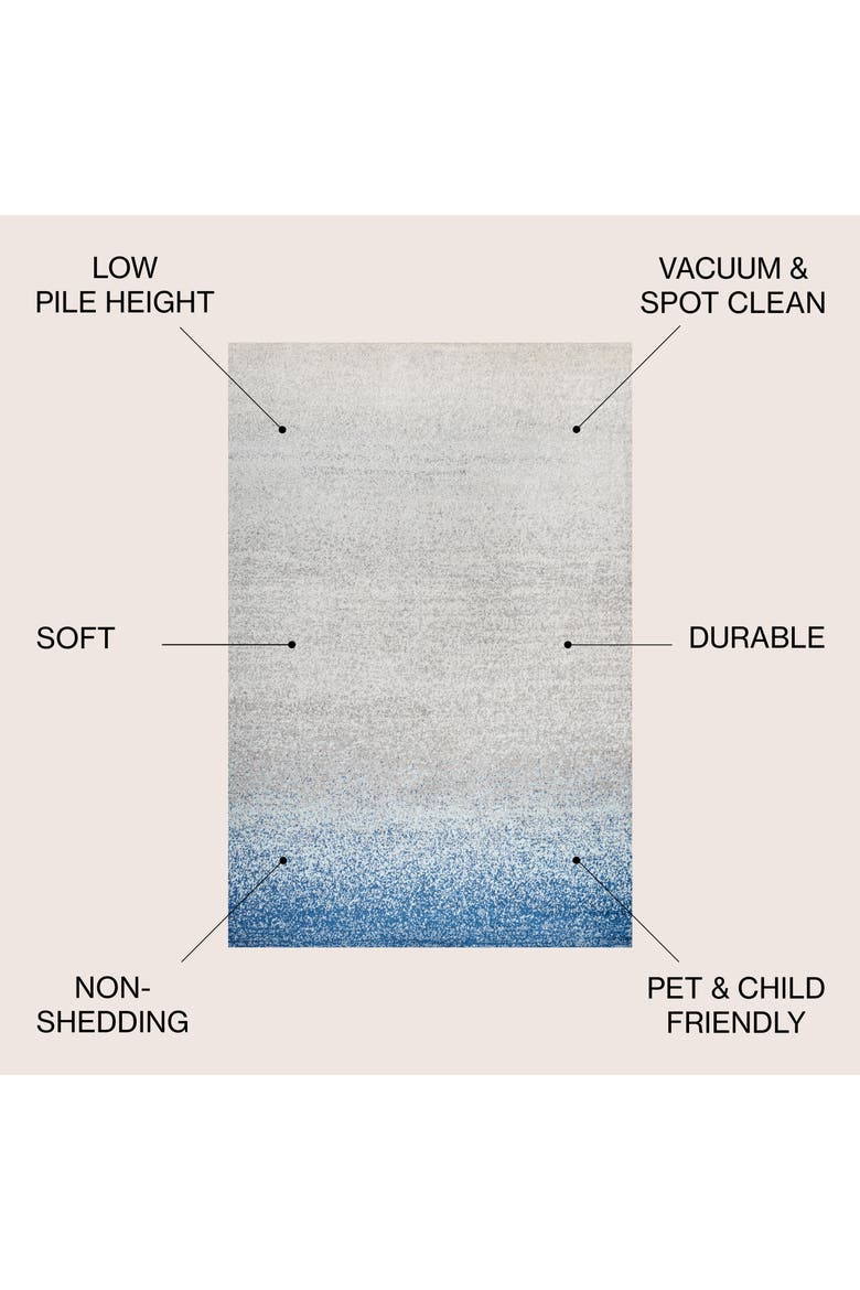 Shore Modern Gradient Area Rug, Alternate, color, Blue/Cream