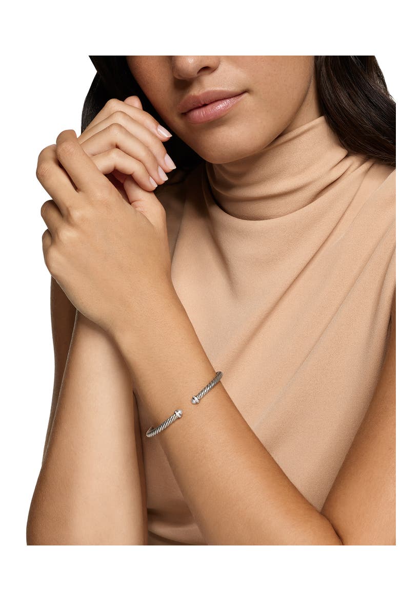 Classic Cablespira® Bracelet, 4mm, Alternate, color, PEARL
