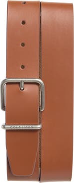 Cole Haan Logo Embossed Leather Belt