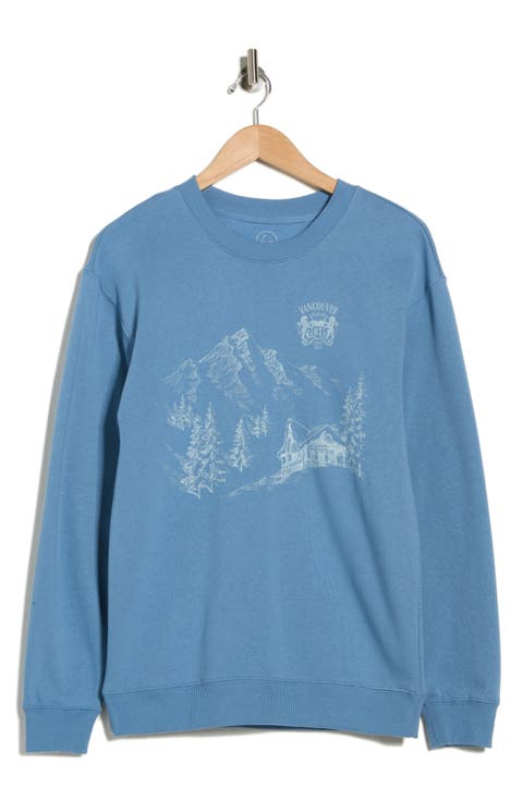 Vancouver Mountain Scene Graphic Sweatshirt
