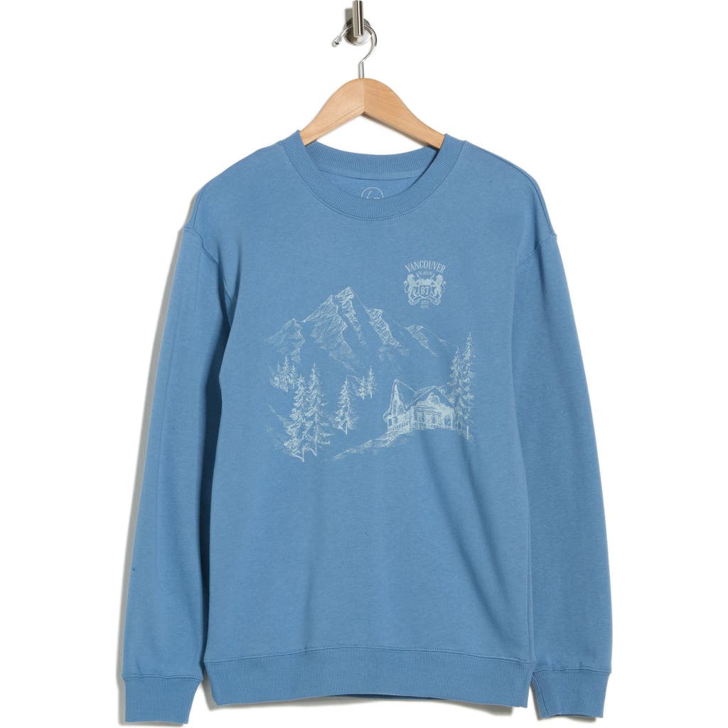 Hi Res Vancouver Mountain Scene Graphic Sweatshirt