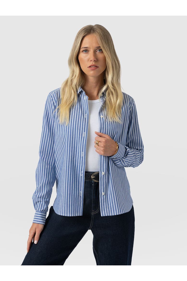 Anneliese Shirt, Alternate, color, Blue Stripe