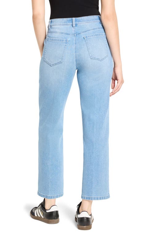 Nic + Zoe Nic+zoe High Rise Straight Leg Jeans In Silverstone In Blue