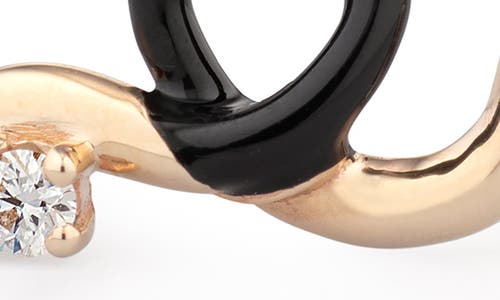 Bea Bongiasca Enamel & Diamond Single Stud Earring In Gold