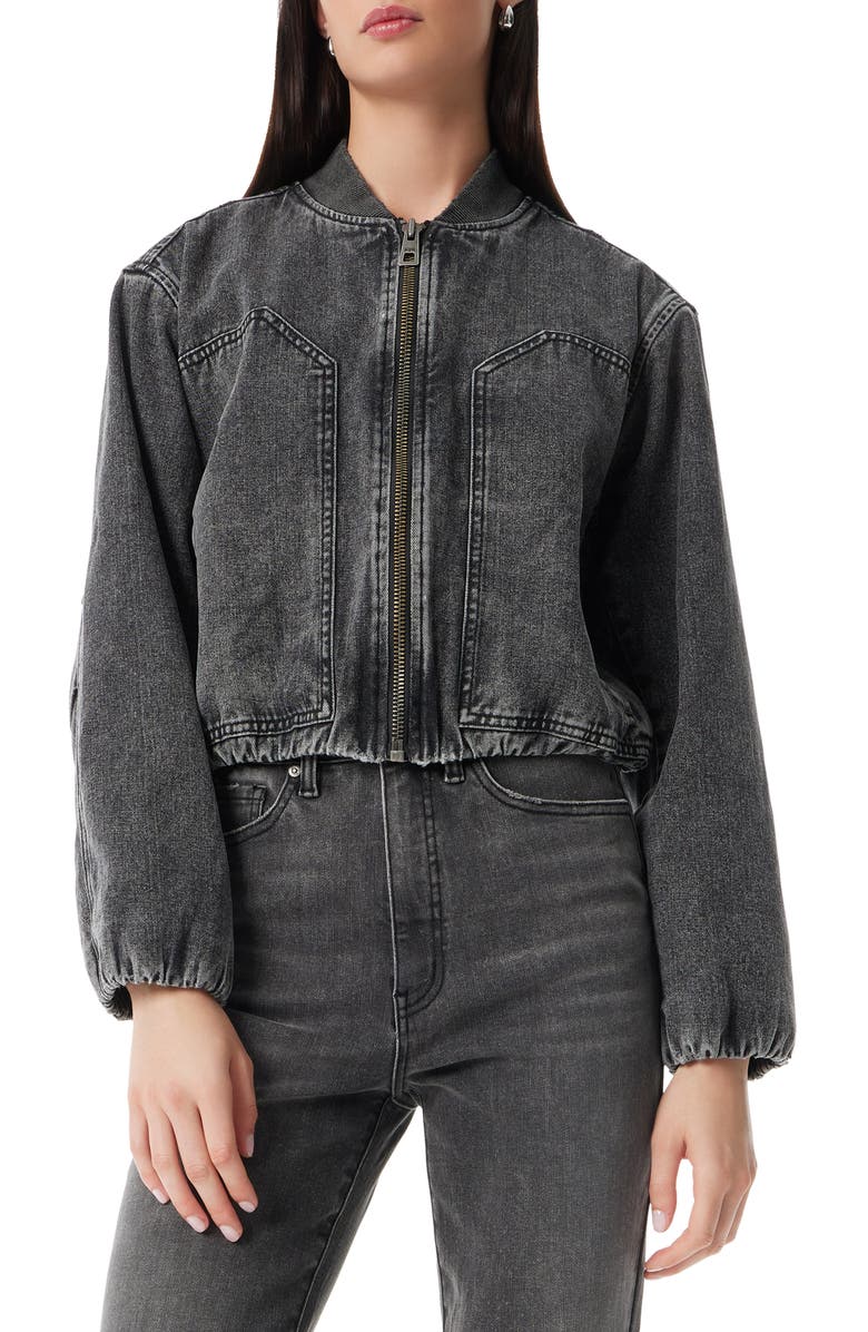 Robert Rodriguez Kendrick Utility Denim Bomber Jacket, Main, color, Flash