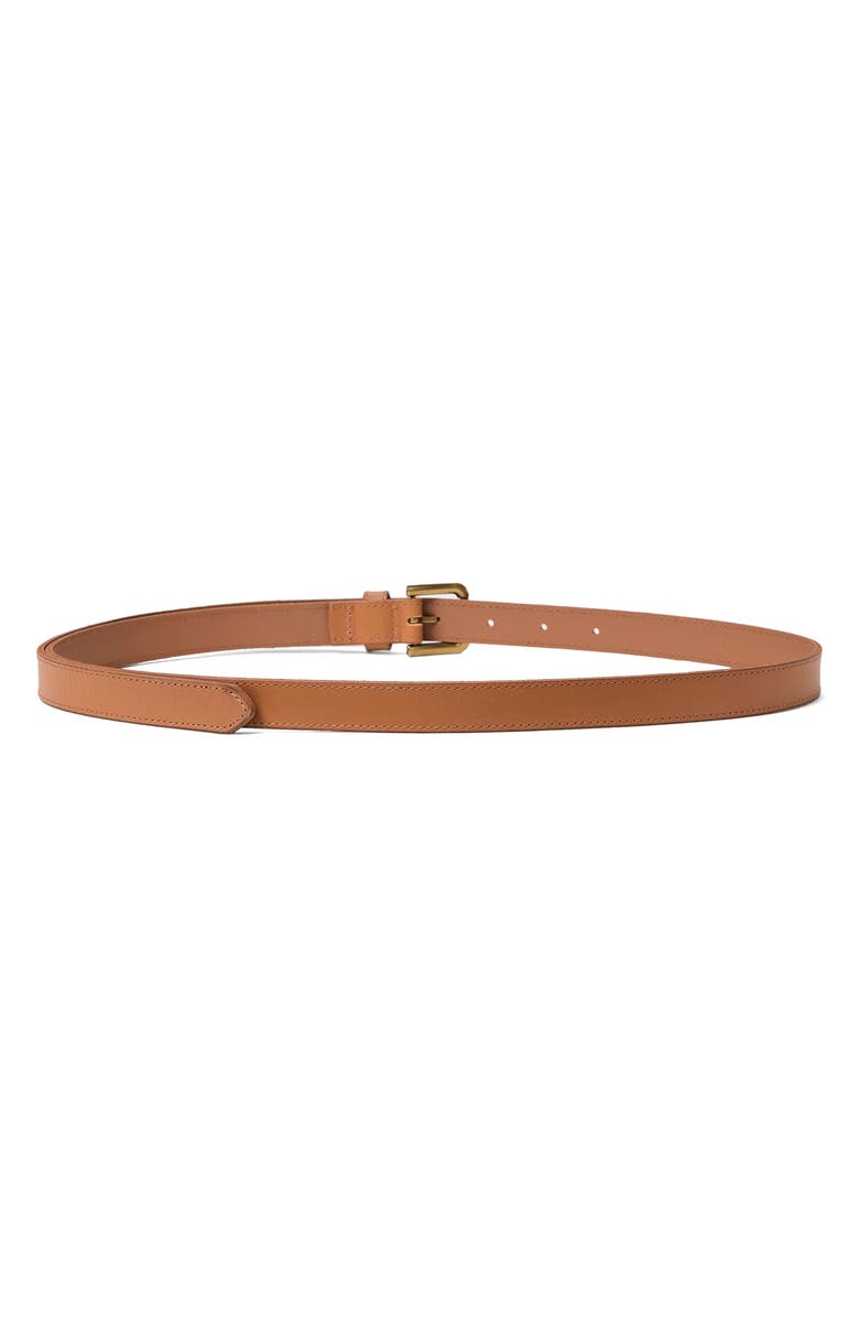 PAIGE Clara Leather Belt, Alternate, color, Camel