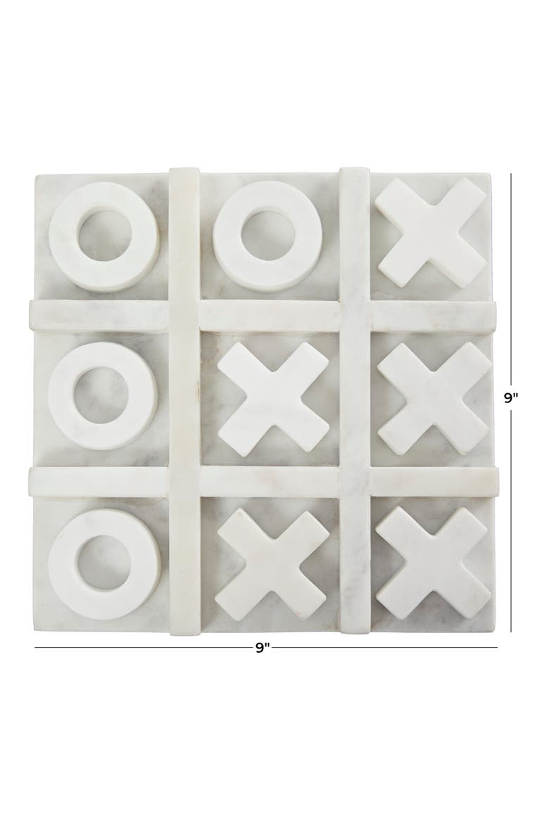 Marble Tic Tac Toe Set, Alternate, color, WHITE