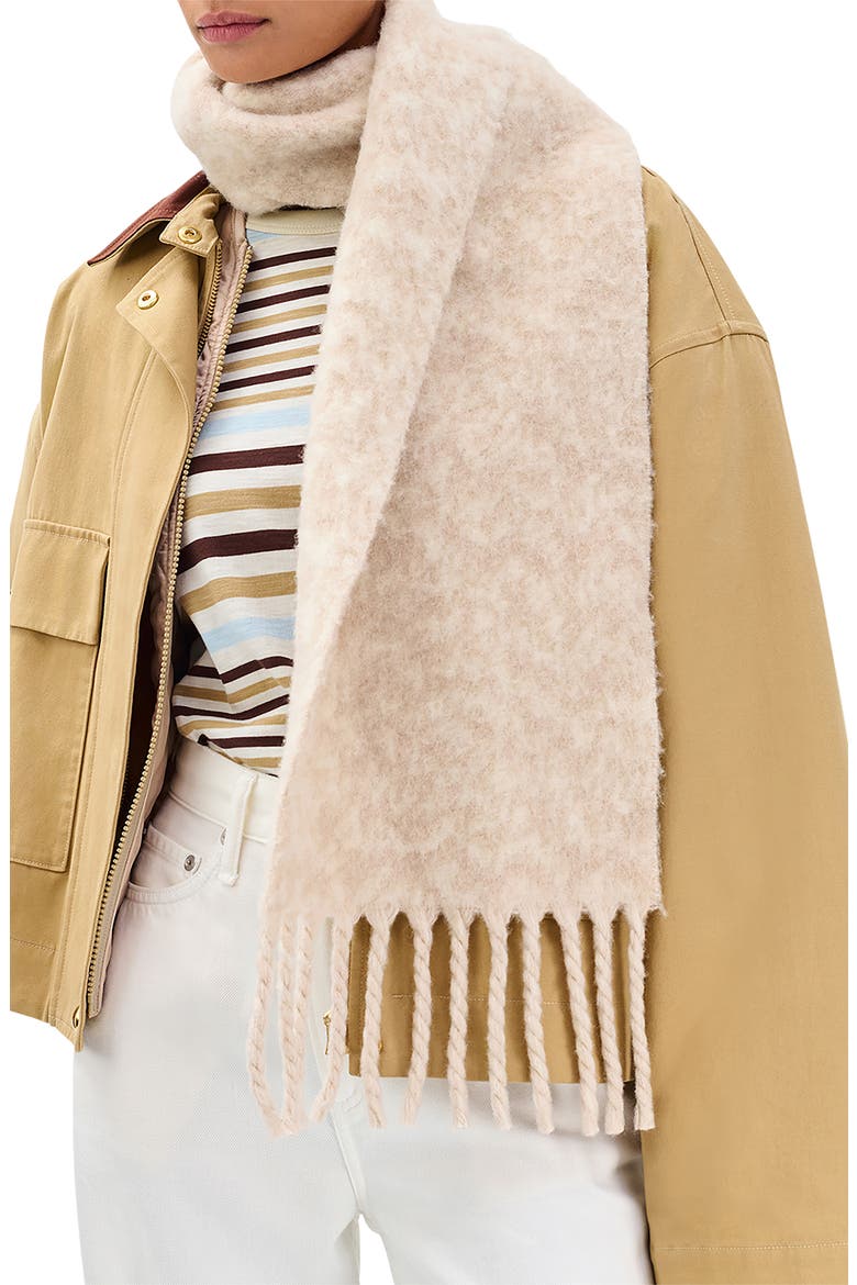 Nora Twisty Fringe Scarf, Alternate, color, BEIGE
