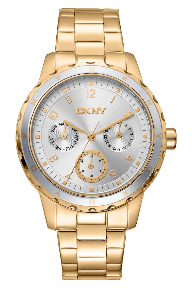 Three Hand Quartz Bracelet Watch, 38mm, Main, color, GOLD
