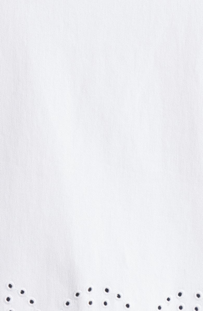 Lysse Gem Eyelet Detail Denim Jacket, Alternate, color, White