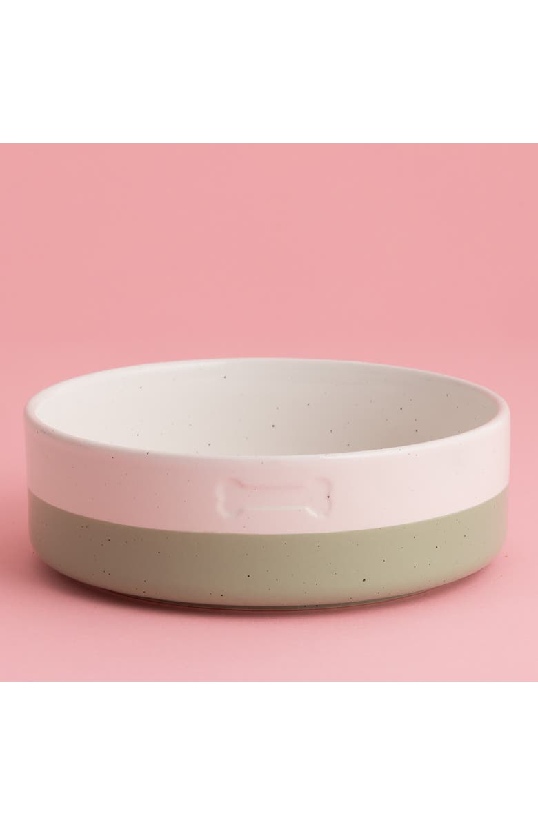 MASON CASH Speckle Dip Dog Bowl, 7 Inch, 28.7oz, Green, Cream, Alternate, color, Multicolored