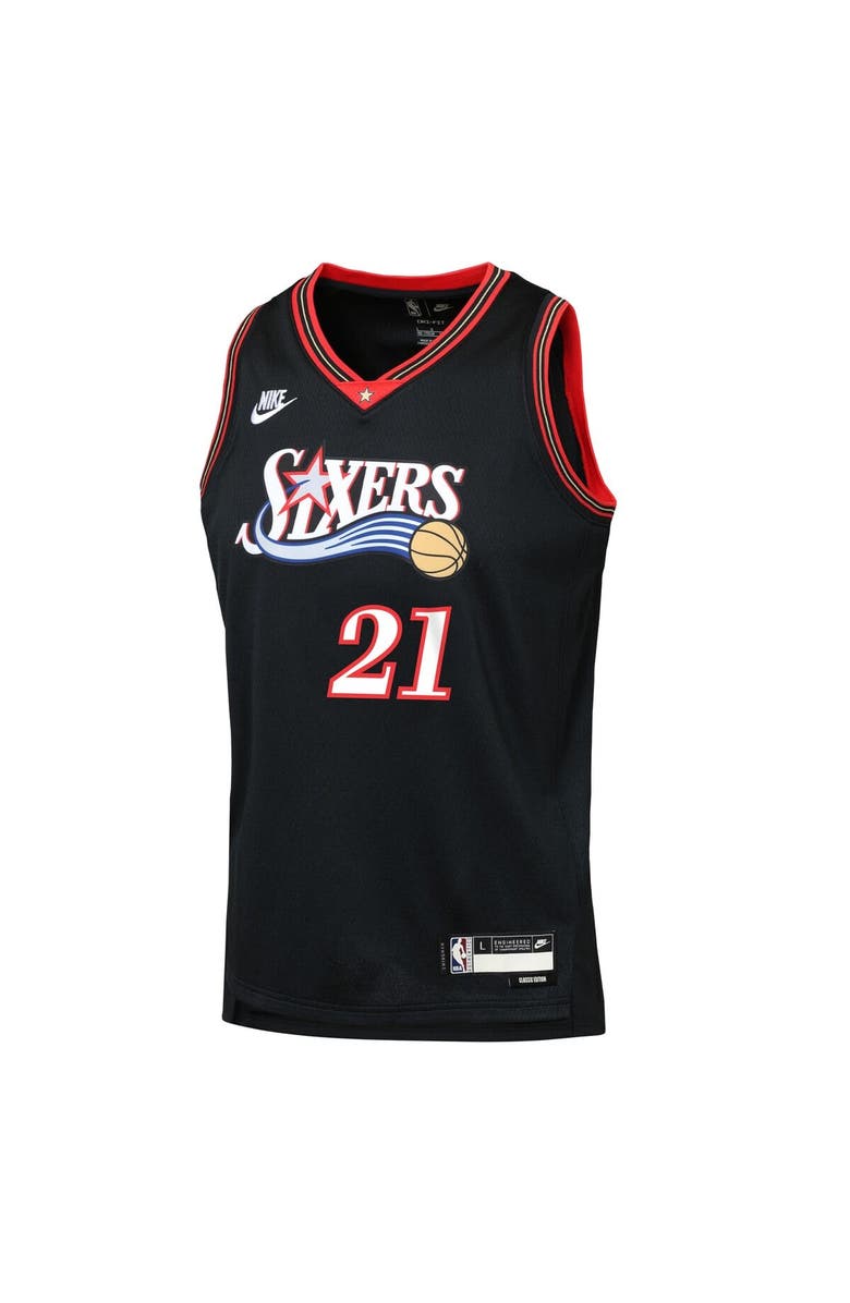Nike Youth Nike Joel Embiid Black Philadelphia 76ers Swingman Jersey - Classic Edition, Alternate, color, Black
