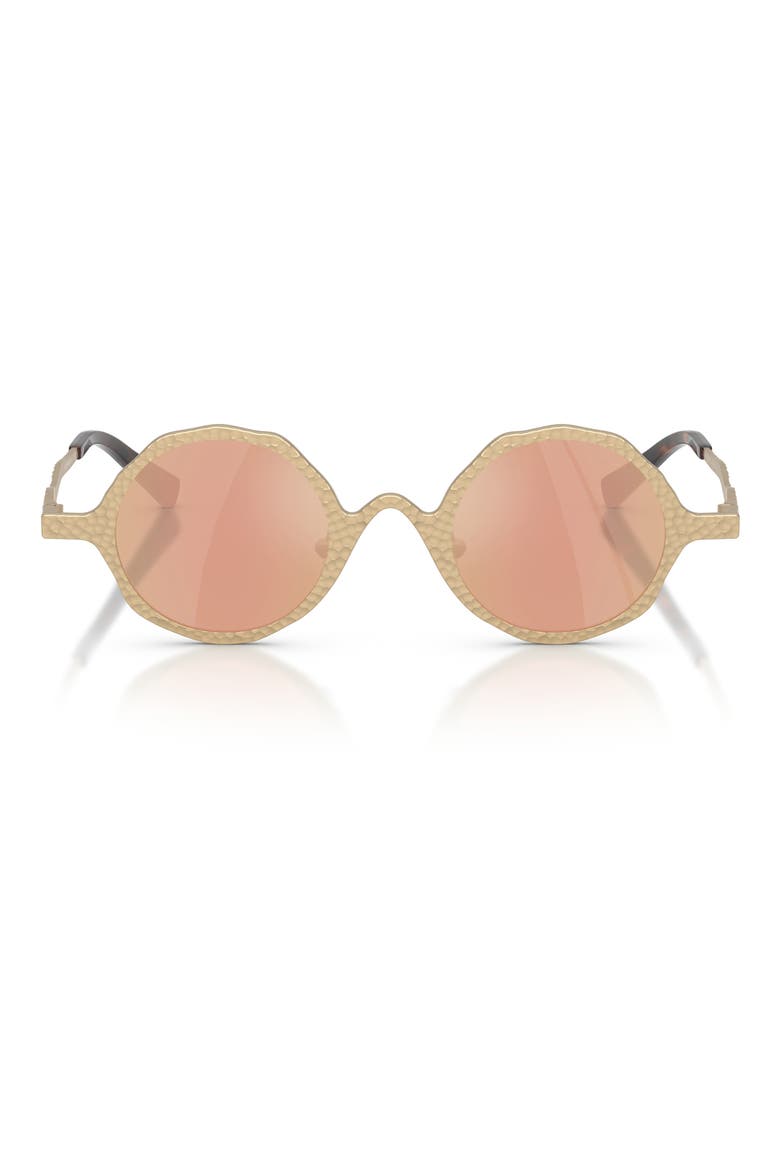 41mm Round Sunglasses, Main, color, PALE GOLD / BROWN ROSE GOLD